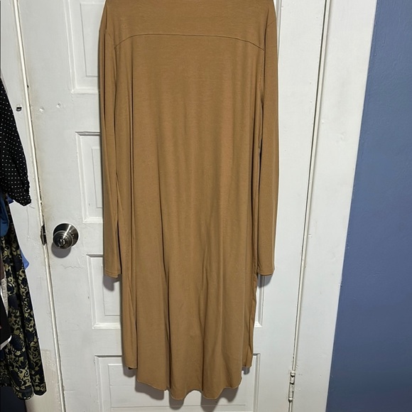 Tan Button-Down Long Sleeve Dress - Picture 3 of 5